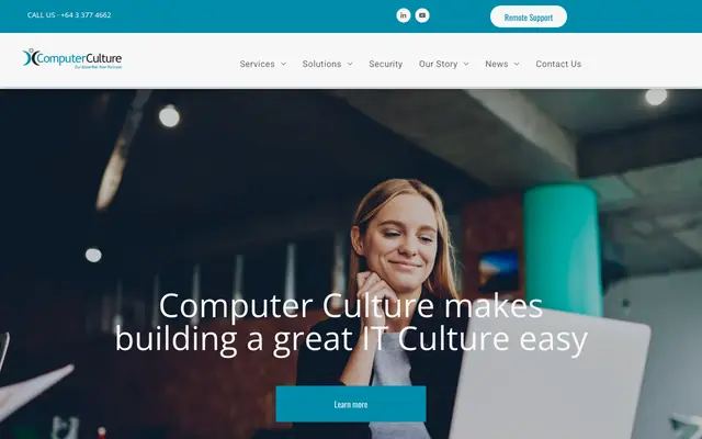 Screenshot of the computerculture.co.nz homepage