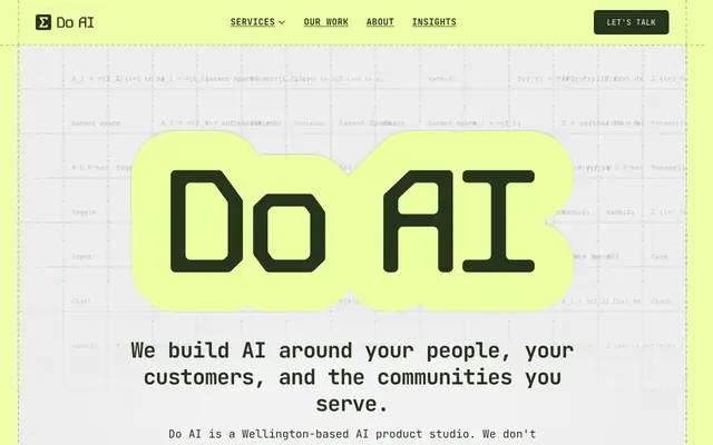 Screenshot of the doai.co.nz homepage