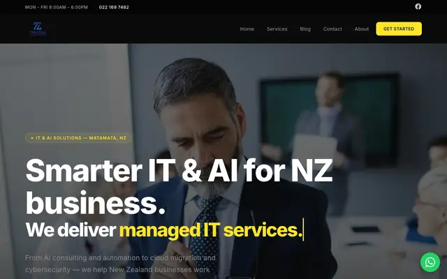 Screenshot of the tryzee.co.nz homepage